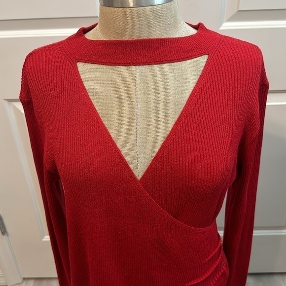 BLUE SOL METALLIC THREAD SWEATER SZ XL CAREER EVERYDAY DATE NIGHT HOLIDAY - Picture 2 of 8